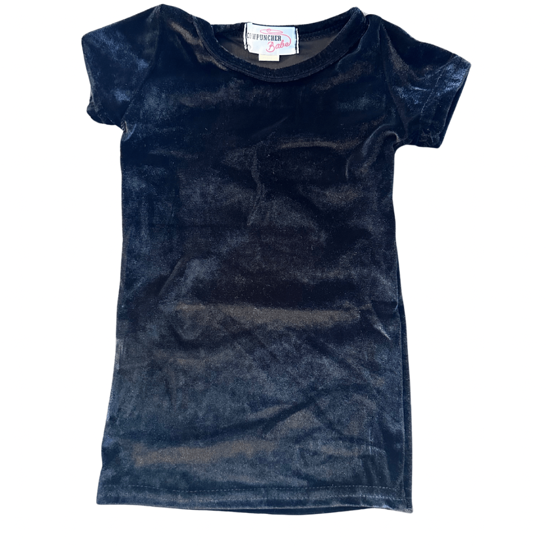 VELVET TSHIRT DRESS - Black 6-12 months VELVET TSHIRT DRESS - Black 6-12 months