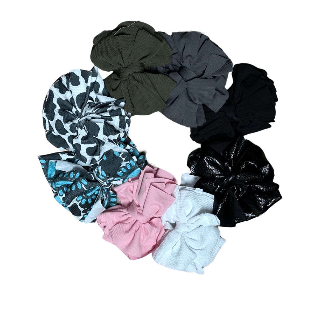 LARGE HEAD WRAP BOW Accessory Kidscharm Color: White