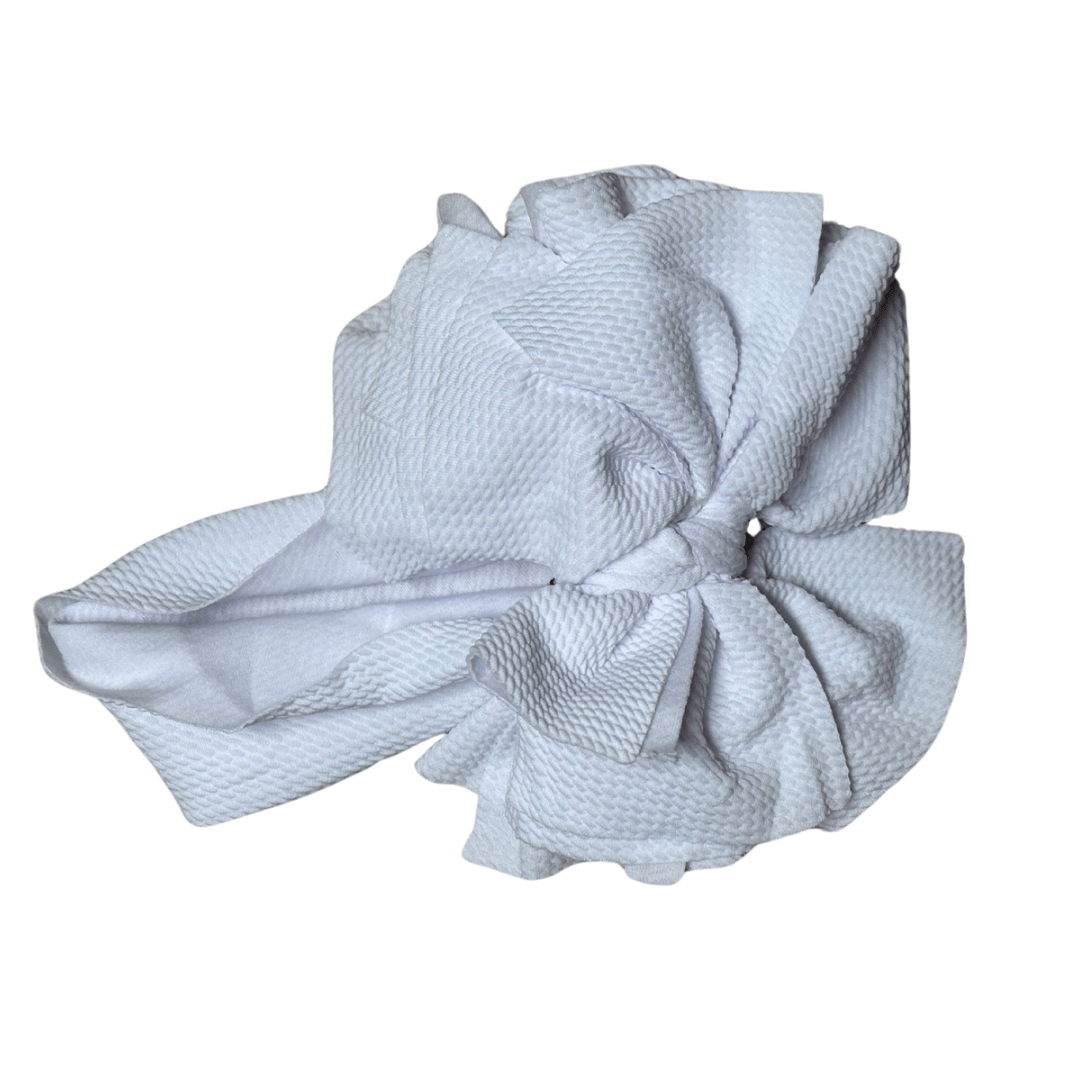 LARGE HEAD WRAP BOW Accessory Kidscharm Color: White