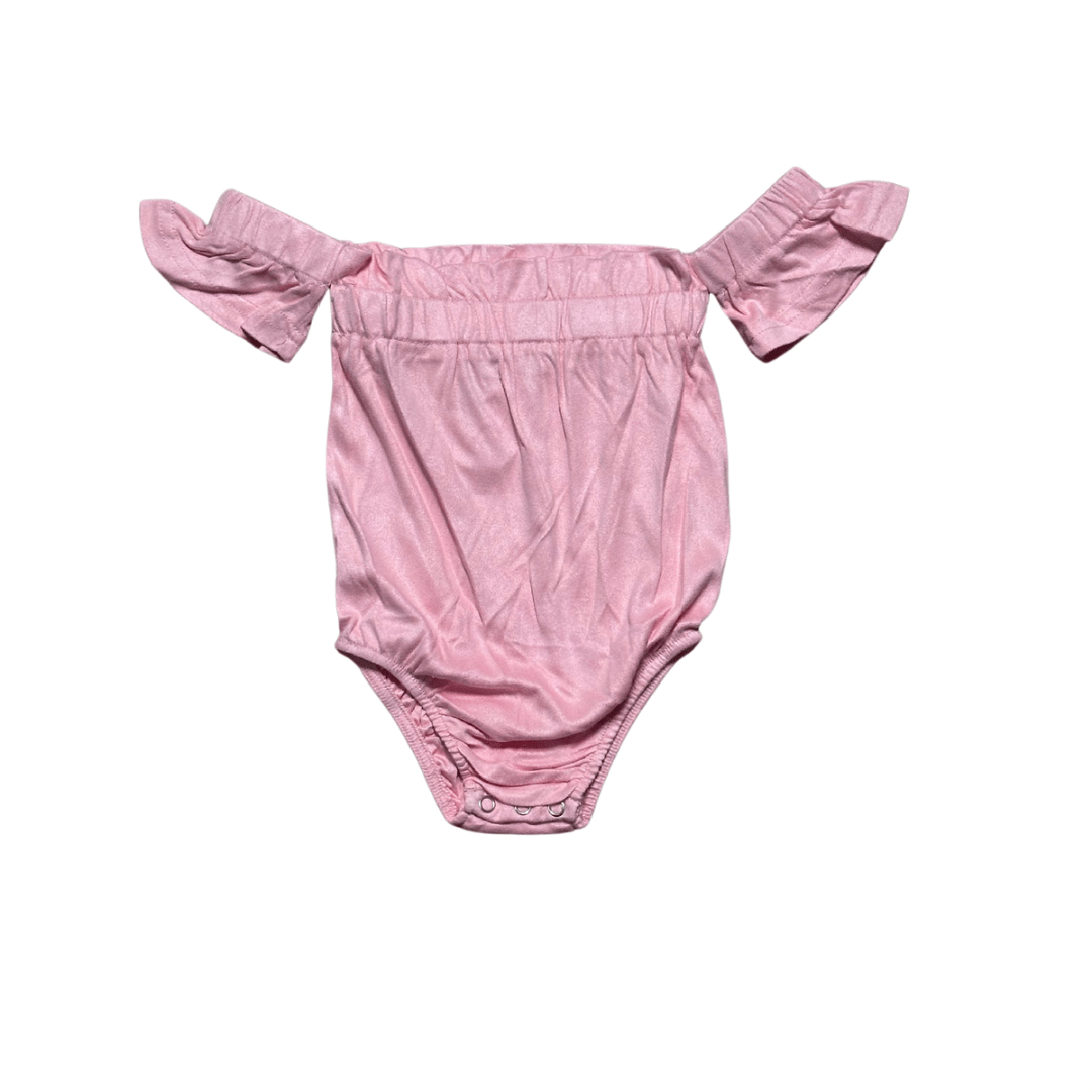 COLD SHOULDER FLUTTER SLEEVE LEOTARD Clothing Baileys Blossoms Size: 0-3 months