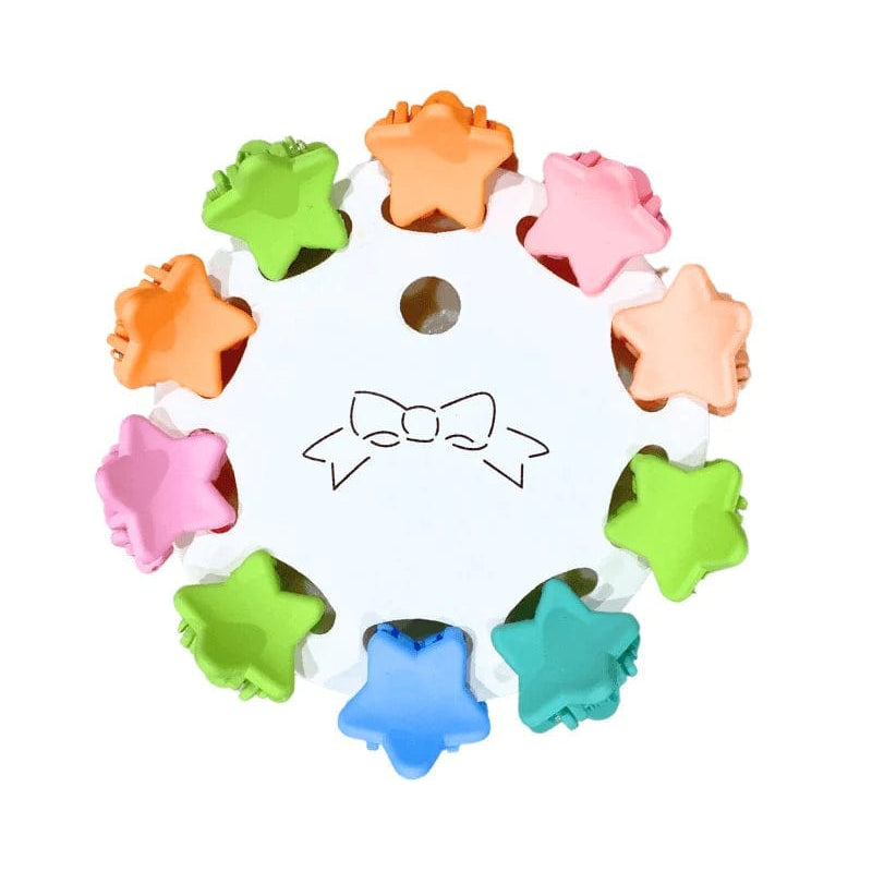 MINI CLAW CLIPS 10PC Accessory Baileys Blossoms Style: multi colored stars