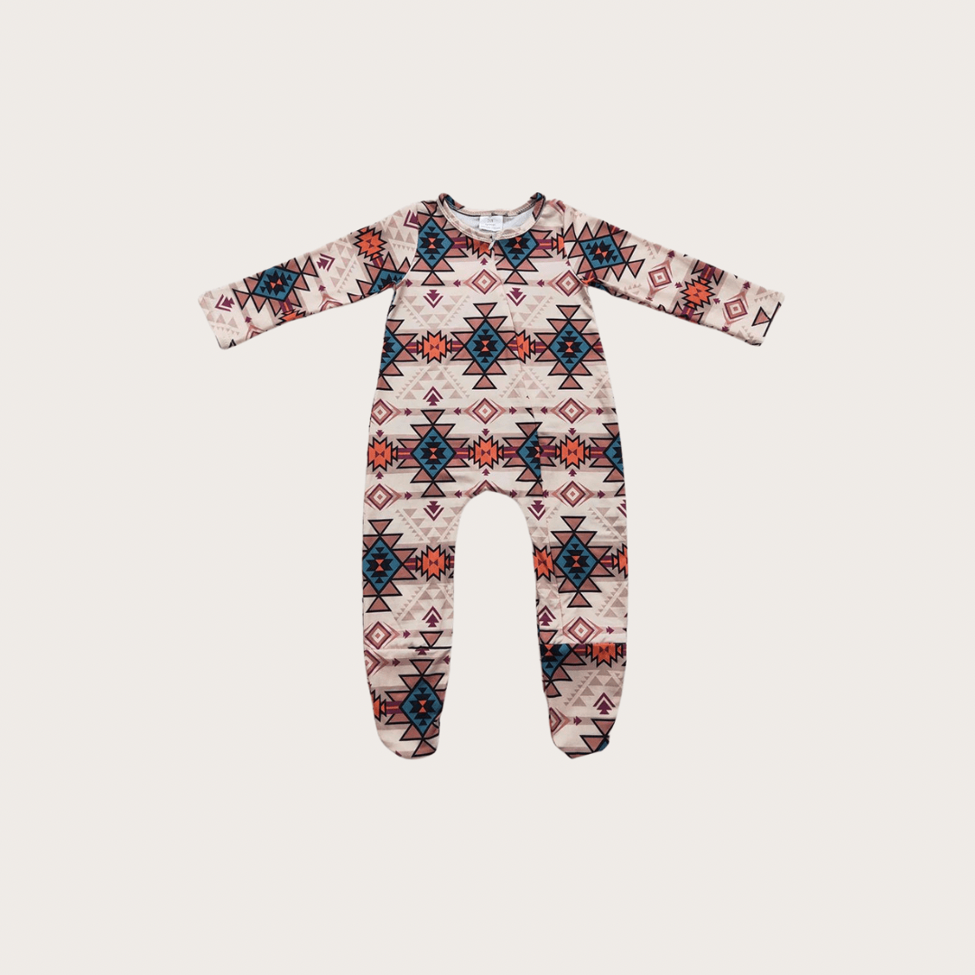 AZTEC FOOTED ROMPER