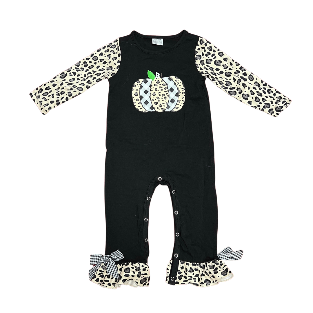 BLACK PUMPKIN ROMPER