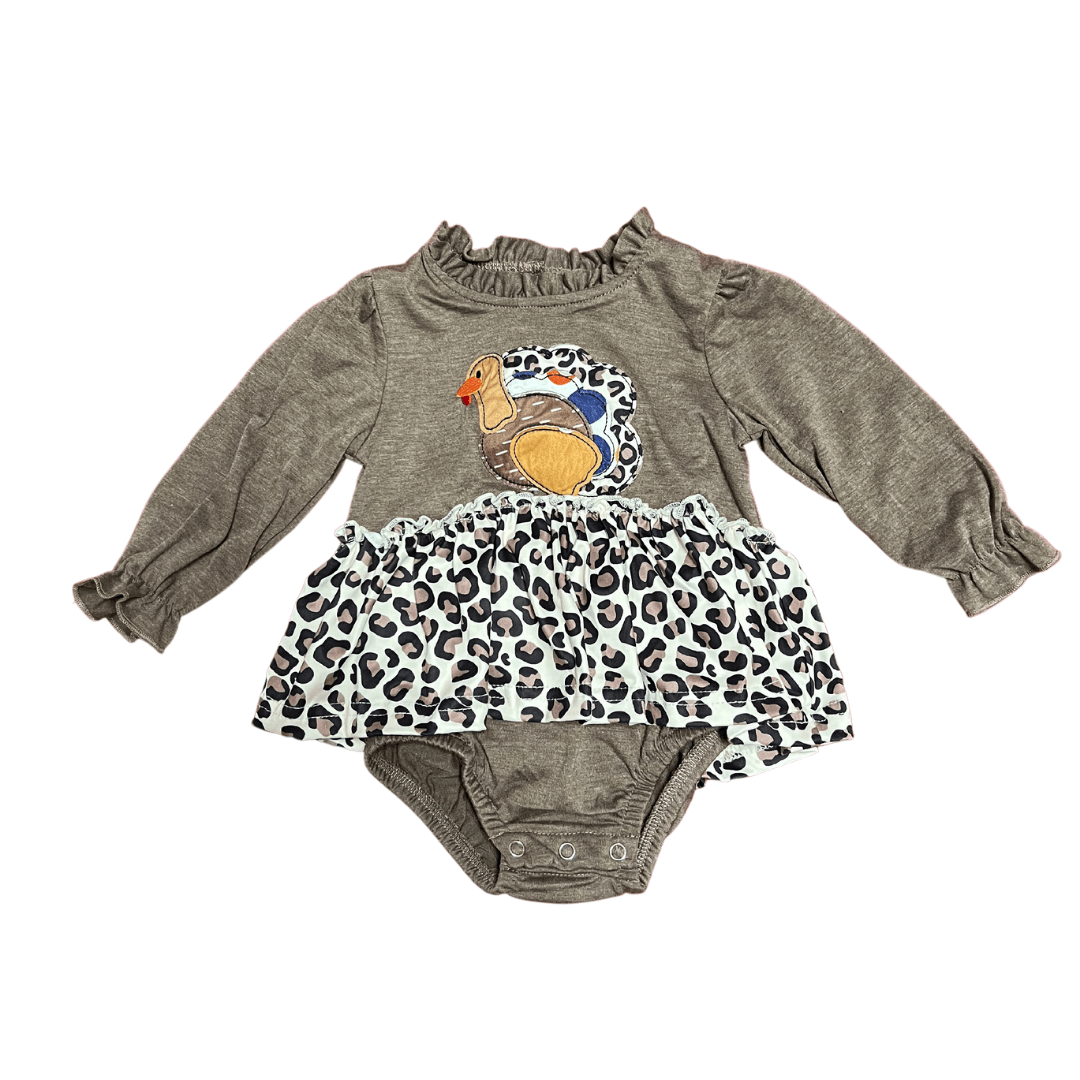 CHEETAH TURKEY Thanksgiving Kidscharm Size: 0-3 months