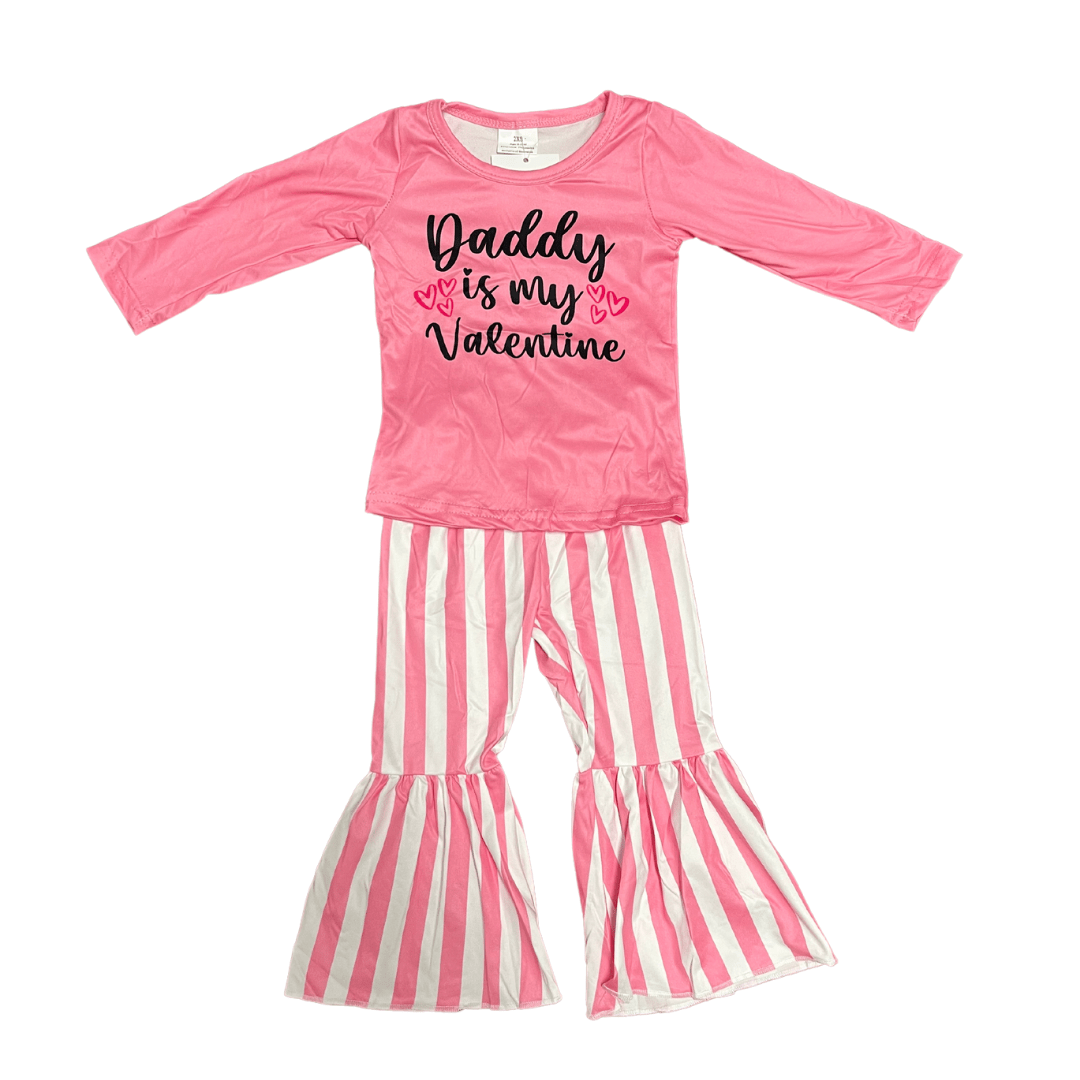 DADDY'S VALENTINE 2 piece Aier Size: 3-6 months (3XS)