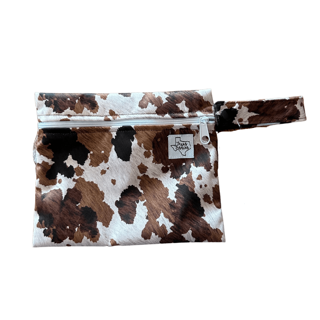 DIAPER BAG MINI WET BAG Texas Tushies Color: Snow Leopard