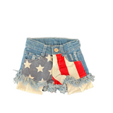 JEAN SHORTS- STARS AND STRIPES