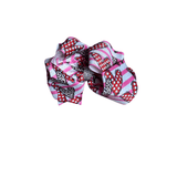 LARGE BOW WITH RHINESTONE Accessory Kidscharm Color: Stripes and Hearts