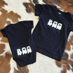 BOO HALLOWEEN ONESIE/SHIRT Halloween Cowpuncher Babe Size: 0-3 months onesie