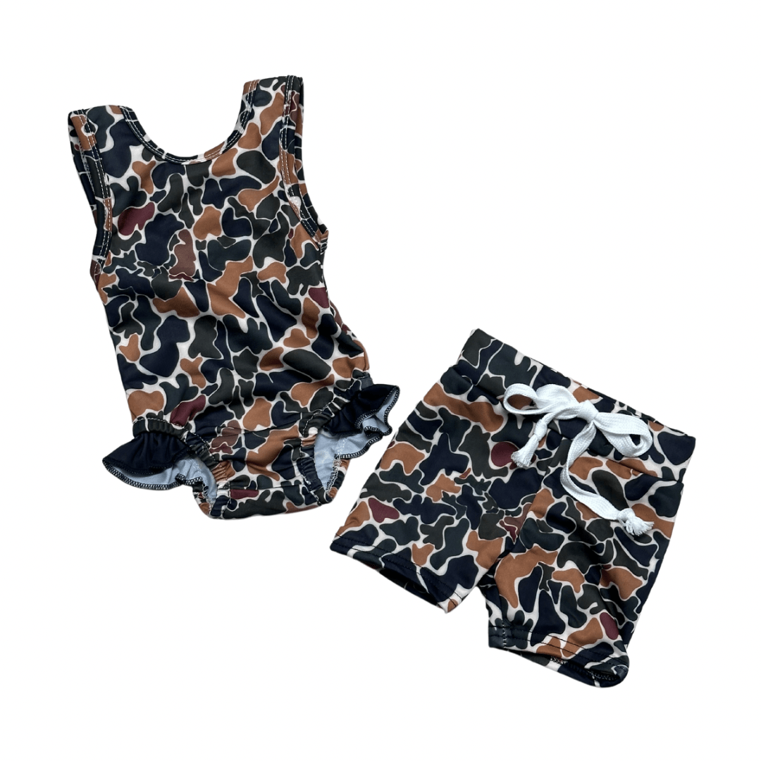 CAMO SWIMSUIT Clothing Aier Size: 0-3 months