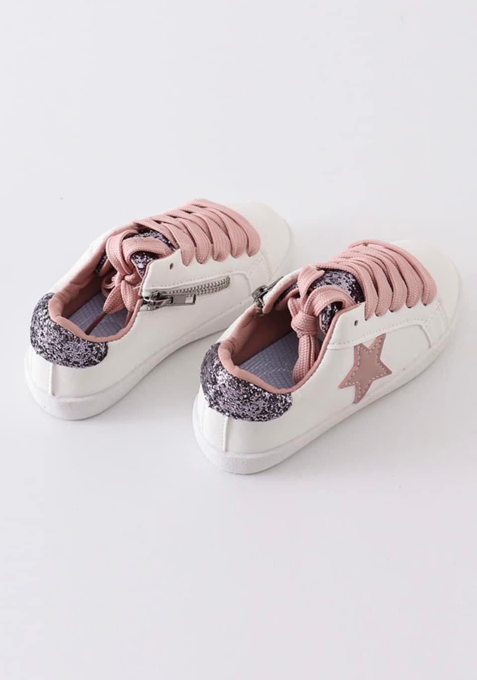 SEAKERS- PINK STAR Shoes Cowpoke Couture/Little Heifer Size: Toddler 8