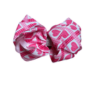 LARGE BOW WITH RHINESTONE Accessory Kidscharm Color: Pink Hearts