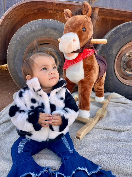 MOO COZY COW PRINT JACKET – Cowpuncher Babe