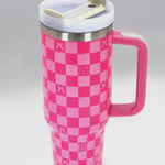 TUMBLERS Accessory Cactus Babes Color: Bow Checker Fuchsia