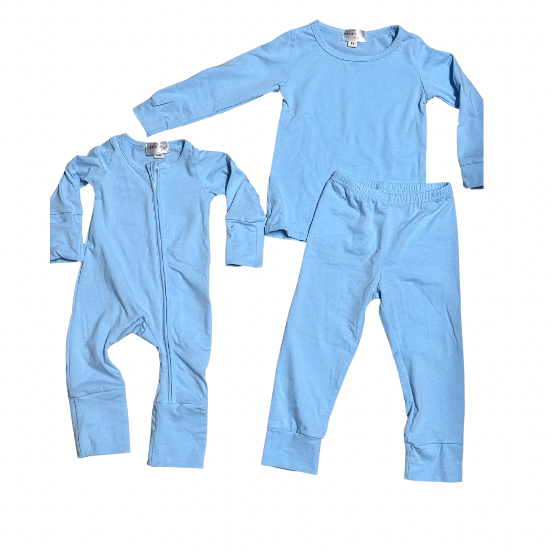 BABY BLUE LOUNGEWEAR Loungewear Aier Size: 0-3 months zippy