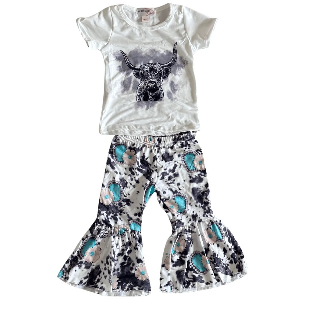TEAL COW COUTURE Clothing Aier Size: 0-3 months