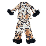CHEETAH PRINT LOUNGEWEAR with fur