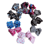 LARGE BOW WITH RHINESTONE Accessory Kidscharm Color: Pink Flamingo