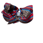 LARGE BOW WITH RHINESTONE Accessory Kidscharm Color: Sarape and Cheetah