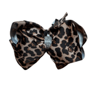 LARGE BOW WITH RHINESTONE Accessory Kidscharm Color: Large Cheetah