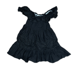 COTTON AND LACE FLUTTER MAXI DRESS - BLACK dresses Baileys Blossoms Size: 0-3 months