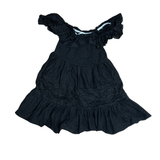 COTTON AND LACE FLUTTER MAXI DRESS - BLACK dresses Baileys Blossoms Size: 0-3 months