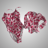 PINK BOW RUFFLE SWIMSUIT