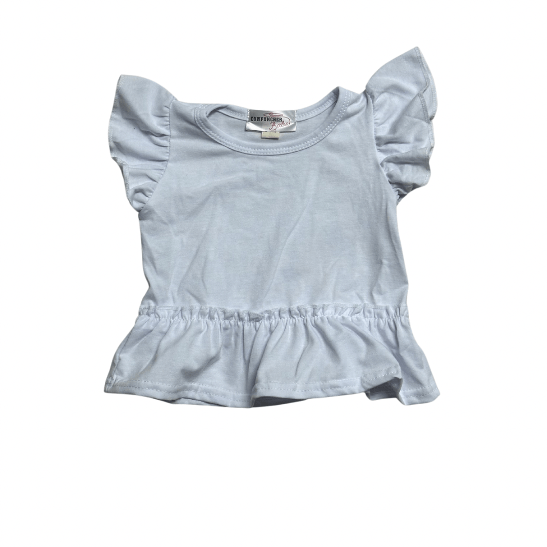 BABYDOLL TEE- WHITE Clothing Aier Size: 0-3 months