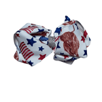 LARGE BOW WITH RHINESTONE Accessory Kidscharm Color: Highland patriotic