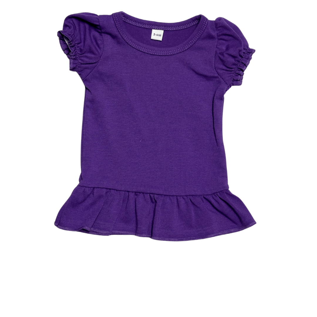 PURPLE BASIC TEE Clothing Aier Size: 3-6 months