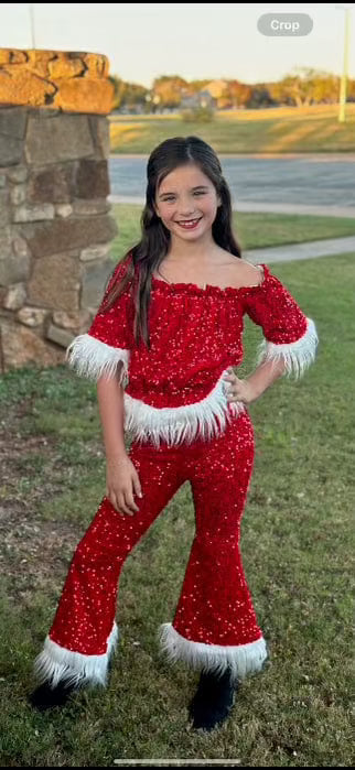 Beautiful girl wear red dress