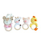 KNITTED HAND CROCHET BABY RATTLE