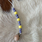 Pacifier Clips Cowpuncher Babe Color: Yellow and purple