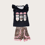 BACK TO SCHOOL 2 piece Aier Size: 2T
