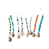 Pacifier Clips Cowpuncher Babe Color: Turquoise and gray