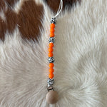 Pacifier Clips Cowpuncher Babe Color: Orange and cow print