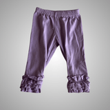 RUFFLE LEGGINGS - PURPLE