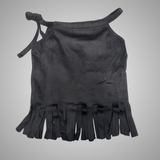 SUEDE TANK TOP - BLACK