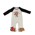 GREY CHRISTMAS COW Kidscharm Size: 0-3 months