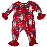 RED COW/STAR ROMPER