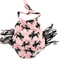PINK HORSE BUBBLE ROMPER WITH FRINGE